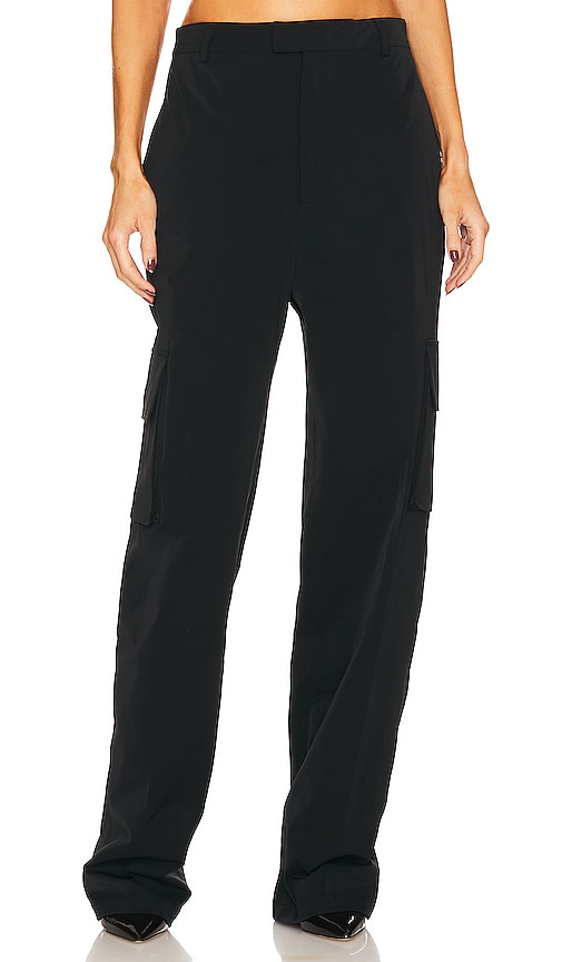 Helsa Tech Gabardine Cargo Trousers in Black | REVOLVE