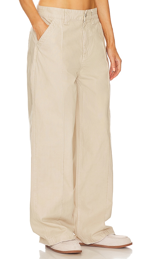 Shop Helsa Workwear Oversized Pant In Taupe