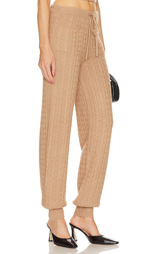 Shop Helsa Taiki Cable Pants In Cinnamon