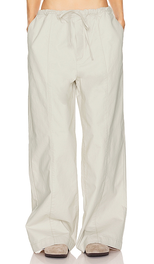 Helsa Workwear Drawcord Pants In Ecru