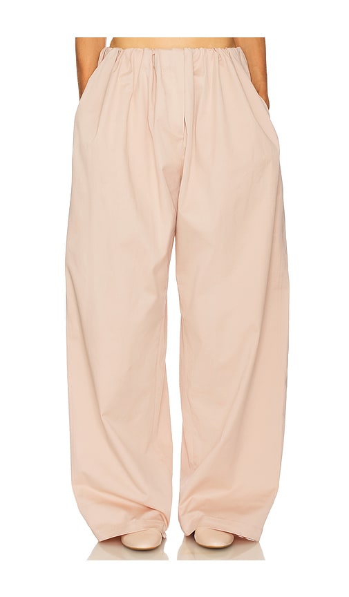 Cotton Twill Puff Pant in Blush. - size XS (also in M, S, XL, XXS)