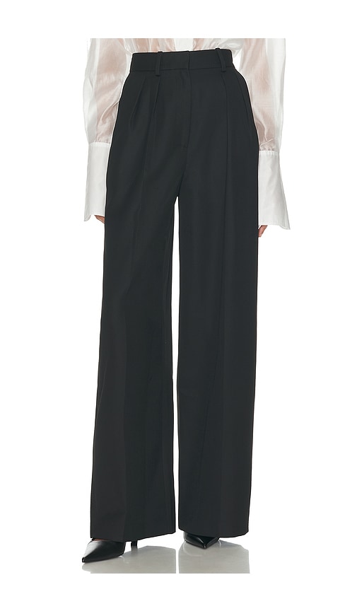 Helsa The Double Pleat Trouser In Black