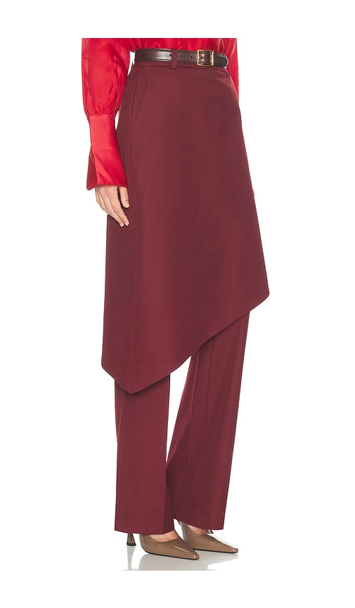 Helsa Trouser With Attached Skirt In Burgundy