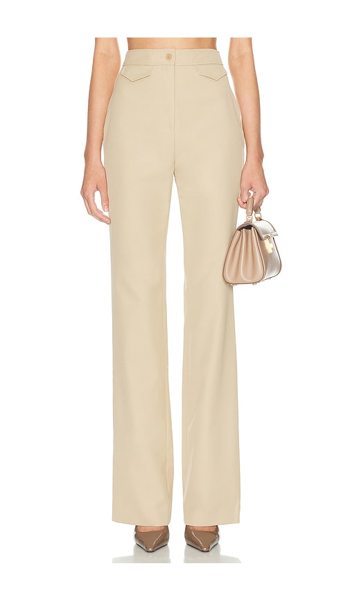 Helsa The Kick Flare Suit Pant In Brown