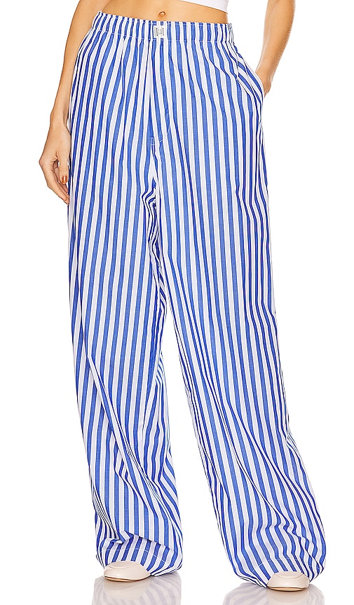 Boden St. Ives Paperbag Linen Blue White Stripe Pants Trousers UK 14R US  10R | eBay