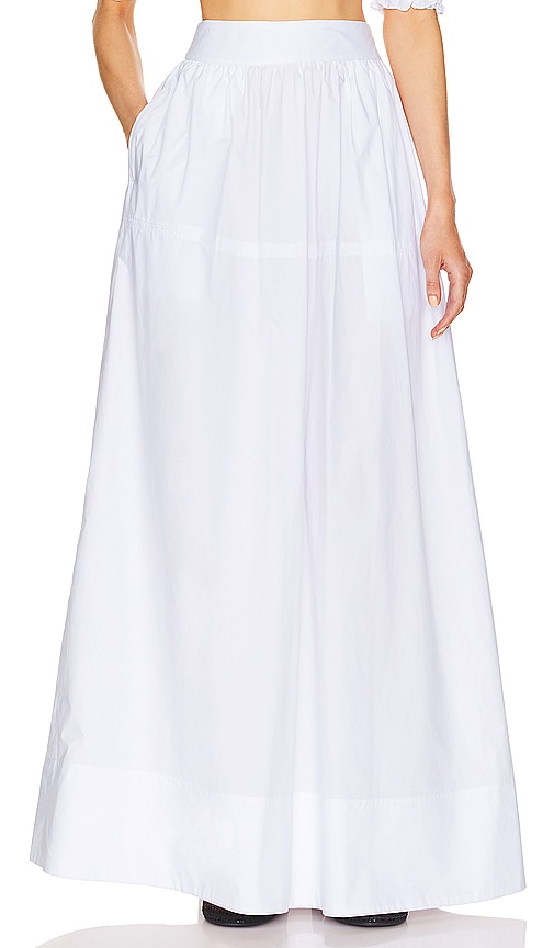 Helsa Poplin Maxi Skirt In White