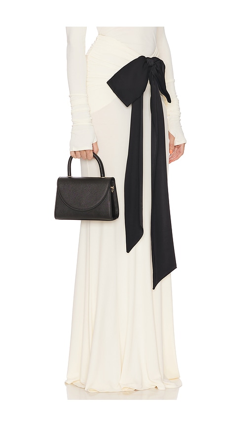 Shop Helsa The Althea Jersey Skirt With Bow In Swiss Cream