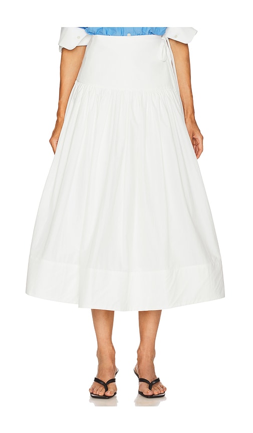 Helsa Midi Wrap Skirt In White