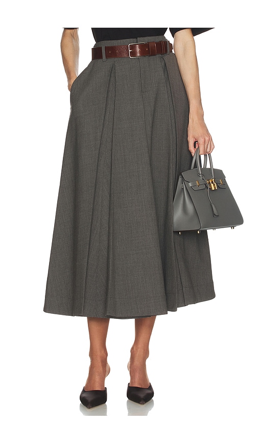 Helsa Wool Blend Pleated Skirt
