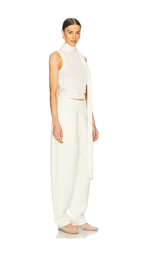 Shop Helsa Charlee Knit Scarf Top In Ivory