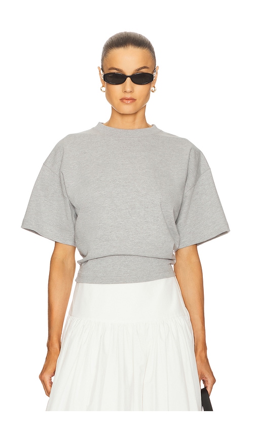 The Sculpted Tee in Thick Jersey in Grey. - size XS (also in M, S)