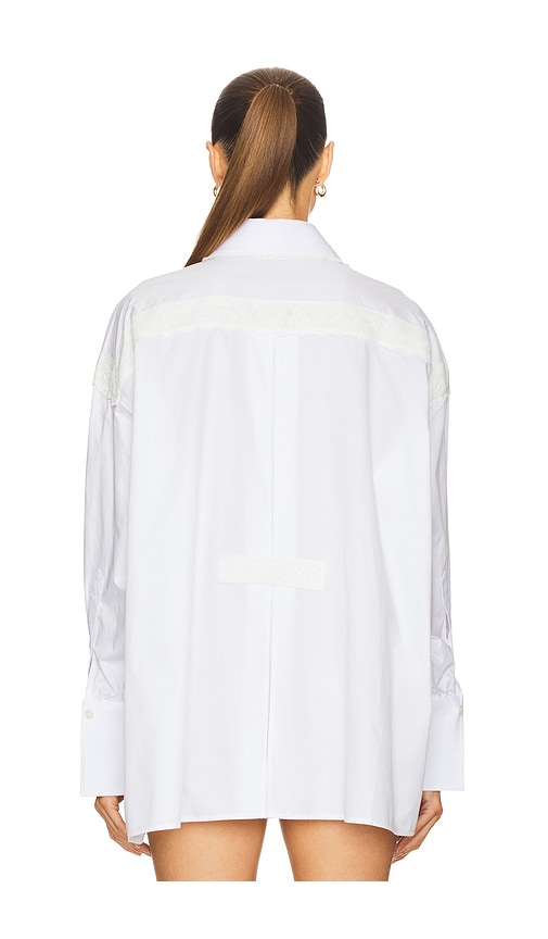  Helsa The Summer Overshirt With Vintage Swiss Embroidery In White. Taglia S. Also In Xxs, Xs, M, L, Xl. 