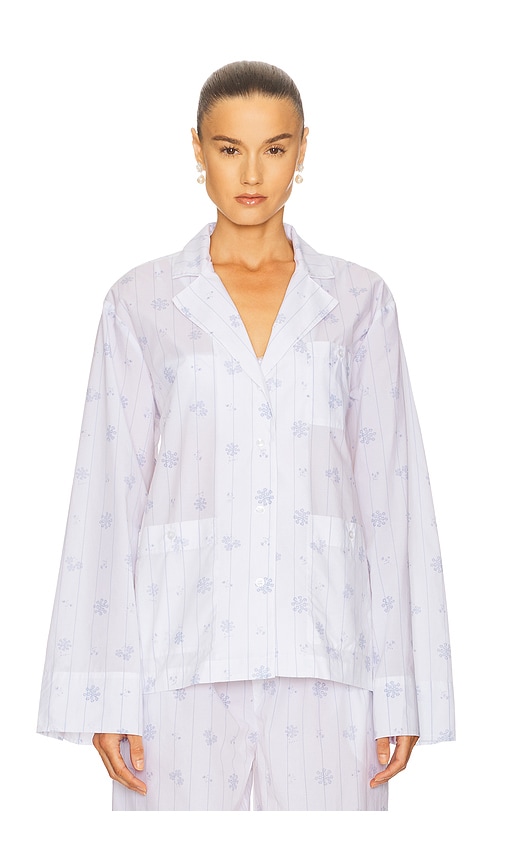 Helsa Pajama Top In Blue