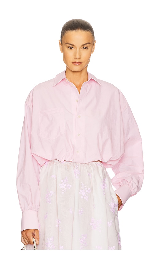 Bubble Shirt in Tech Poplin in Rose. - size M (also in L)