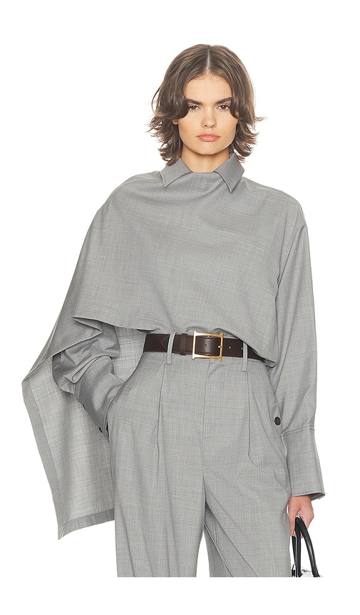 Helsa The Left Bank Layered Shirt In Gray