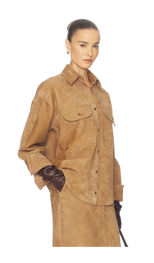  Helsa Overshirt Suede In Tan. Größe Xs. Also In S, M, L, Xl. 