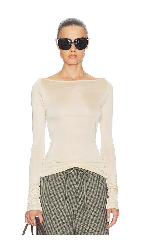 Slinky Jersey Off The Shoulder Top Helsa $179 
