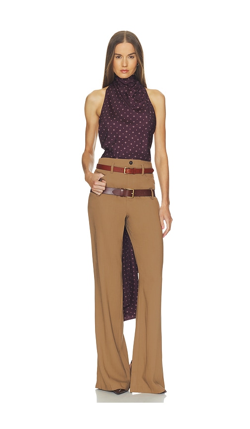 Helsa Natasha Halter In Plum Multi