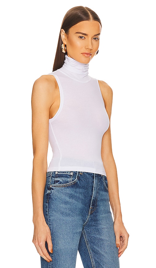 Shop Helsa Turtleneck Tank In White