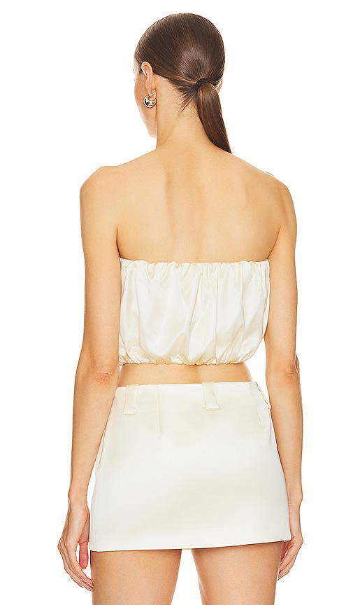  Helsa Oberteil Heavy Satin Bubble In Ivory. Größe Xl. Also In L. 