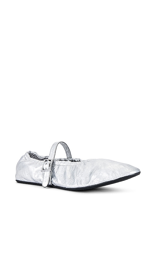 Shop Helsa Ballerina Flat In Silver