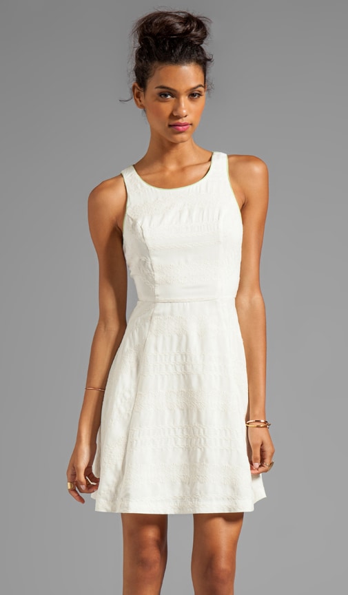 Blocked Fit & Flare Dress