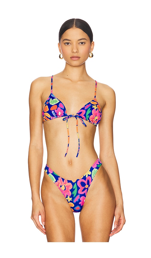 Triangle Front Tie Bikini Top in Purple. - size L (also in M, S, XL, XS) - Heavy Manners - Modalova