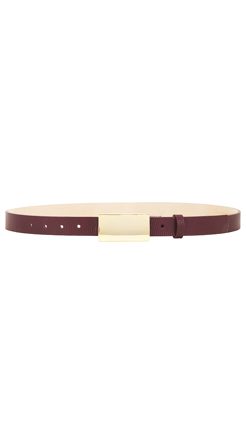 Shop Heaven Mayhem Plate Belt In Gold & Burgundy