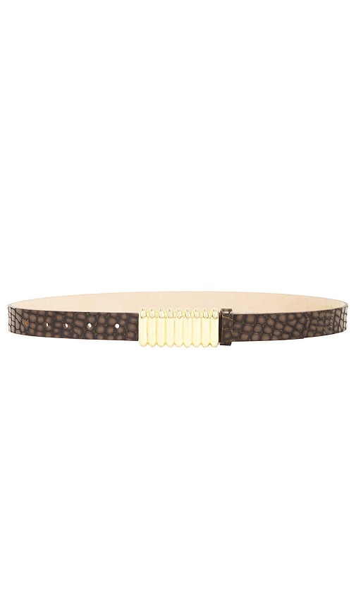 Shop Heaven Mayhem Pebble Belt In 골드 & 브라운