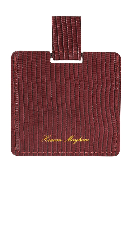 Mirror Compact in Burgundy.