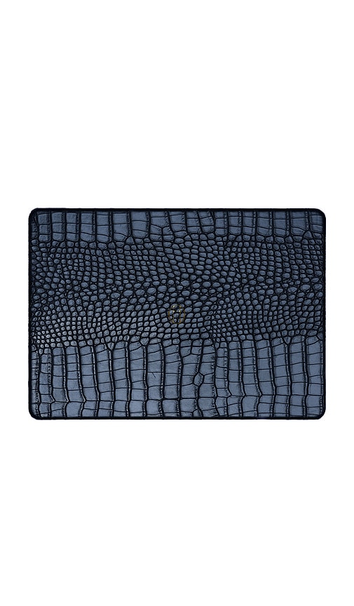 Air 13 Embossed Faux Leather Laptop Case by Heaven Mayhem in Navy Croc