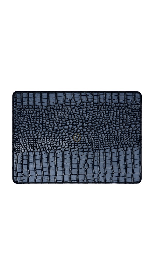 Pro 13 Embossed Faux Leather Laptop Case by Heaven Mayhem in Navy Croc