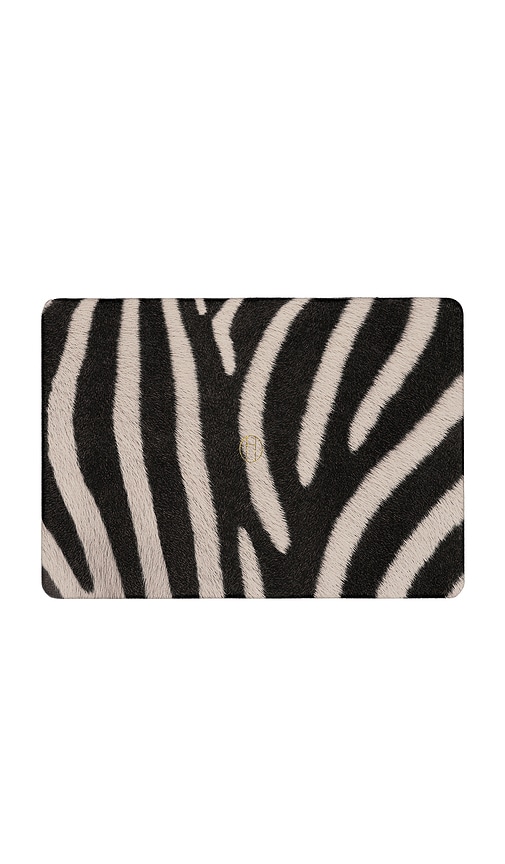 Pro 13 Laptop Embossed Faux Leather Case by Heaven Mayhem in Zebra