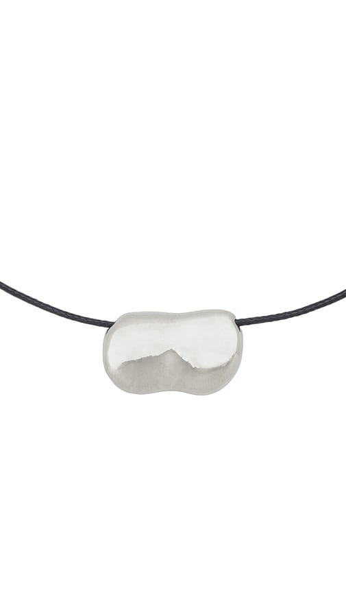 Heaven Mayhem Pebble Necklace In Metallic Silver