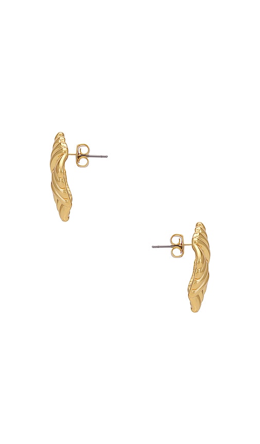 Shop Heaven Mayhem Wind Earrings In Metallic Gold