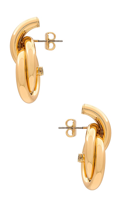 Shop Heaven Mayhem Mini Knot Earring In Metallic Gold