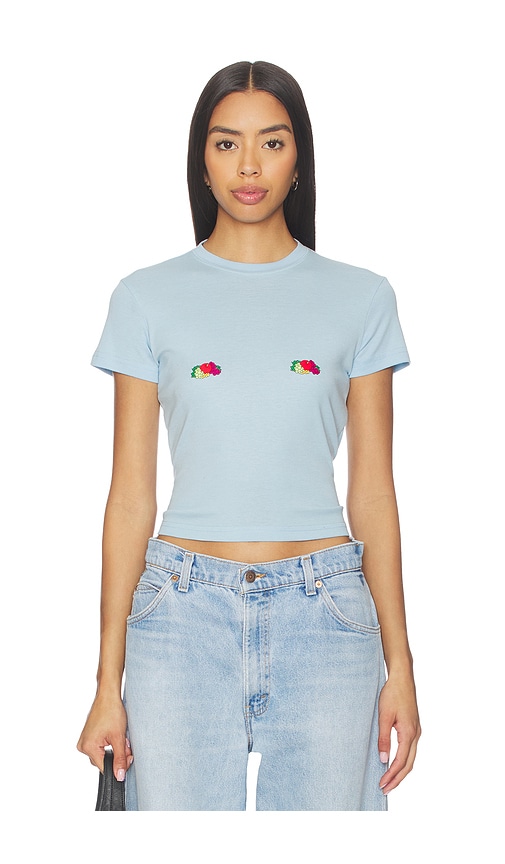 HOMMEgirls X Fruit Of The Loom Baby Tee With Double Logo