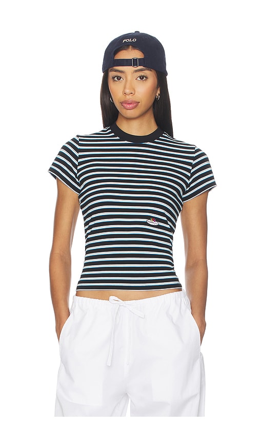 HOMMEgirls X Fruit Of The Loom Striped Baby Tee