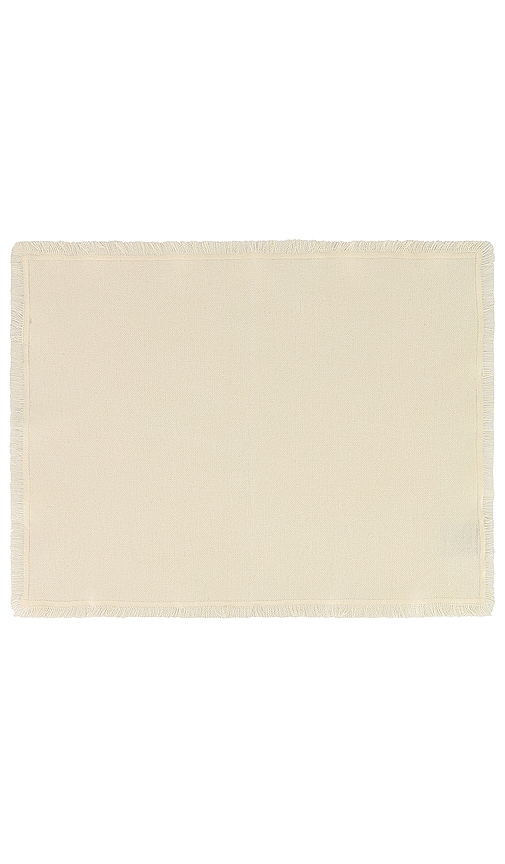 Shop Hawkins New York Essential Cotton Placemats Set Of 4 In Ivory