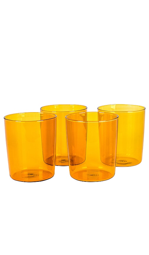 Hawkins New York Essential Medium Glass Set Of 4 In Amber