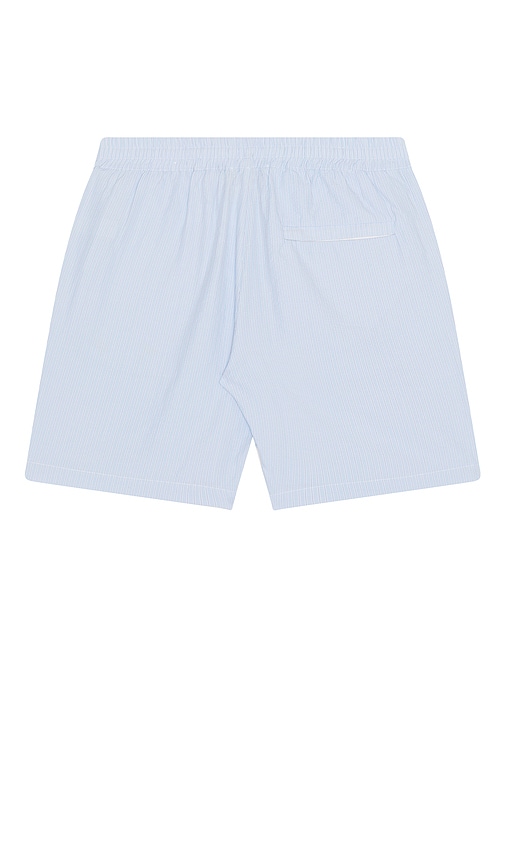 House Of Sunny Seersucker Box Fit Shorts In Blue