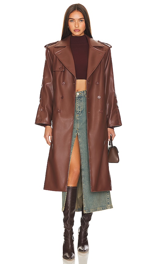 House Of Sunny Montague Trench Coat In Brown | ModeSens
