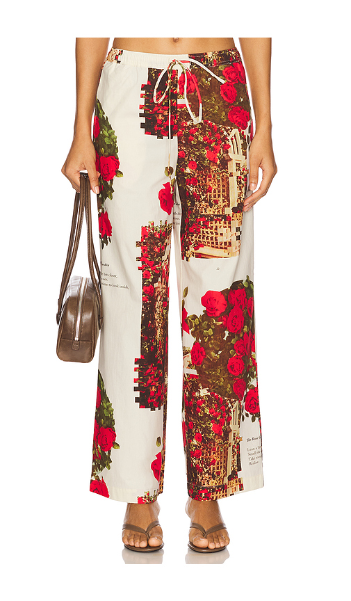 House of Sunny Rose Garden Cotton Pants in Multi