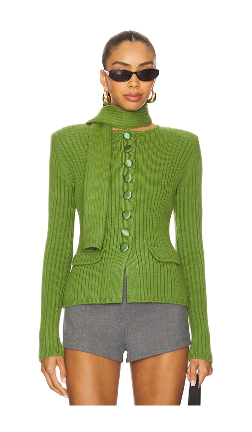 House of Sunny Power Peggy Top in Matcha