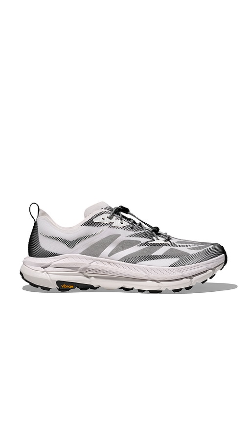HOKA Mafate Speed 4 Lite Sneaker in White & Black