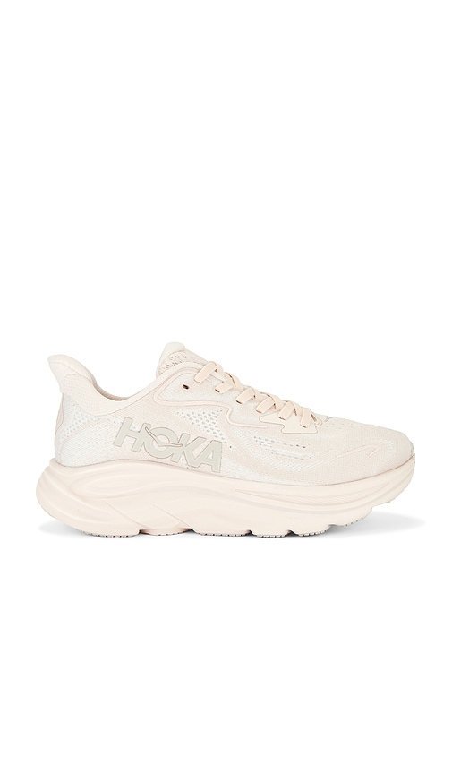 HOKA Clifton 10 Sneaker in Beech Wood & Rose Cream