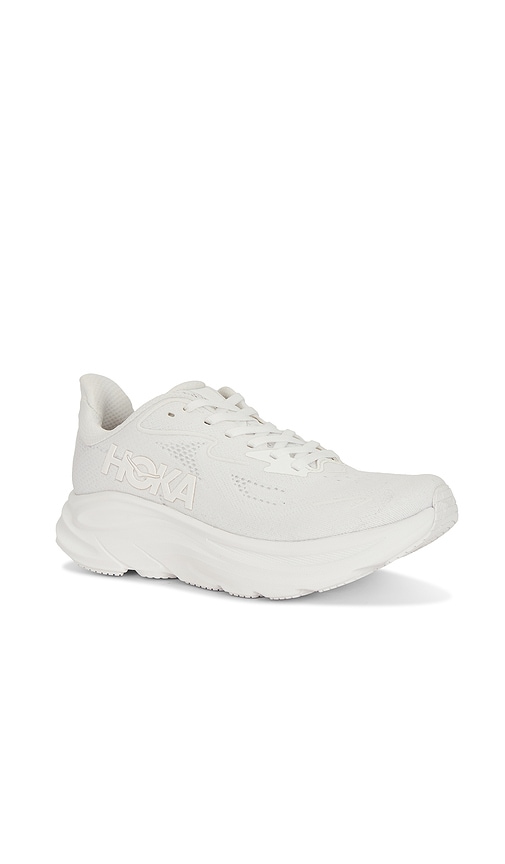 Hoka Streamlined White Sneakers With Cushioned Sole