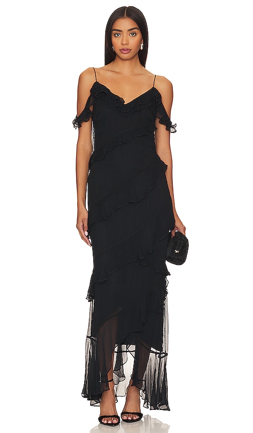 House Of Harlow 1960 X Revolve Maxime Maxi Dress In Black