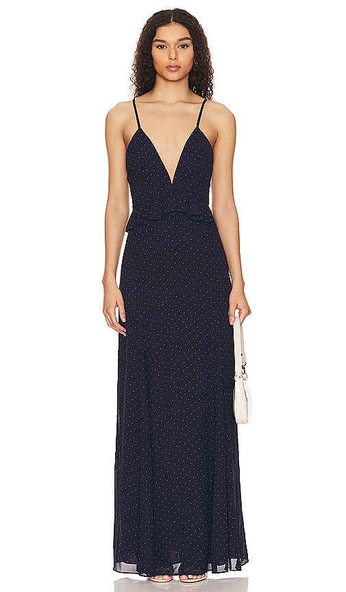 House of Harlow 1960 x REVOLVE Bardot Maxi Dress in Navy Cream