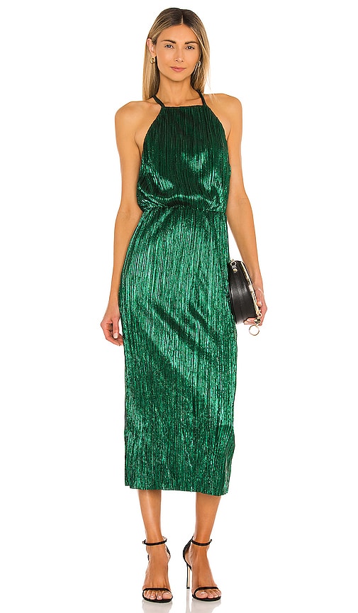 emerald green dress revolve